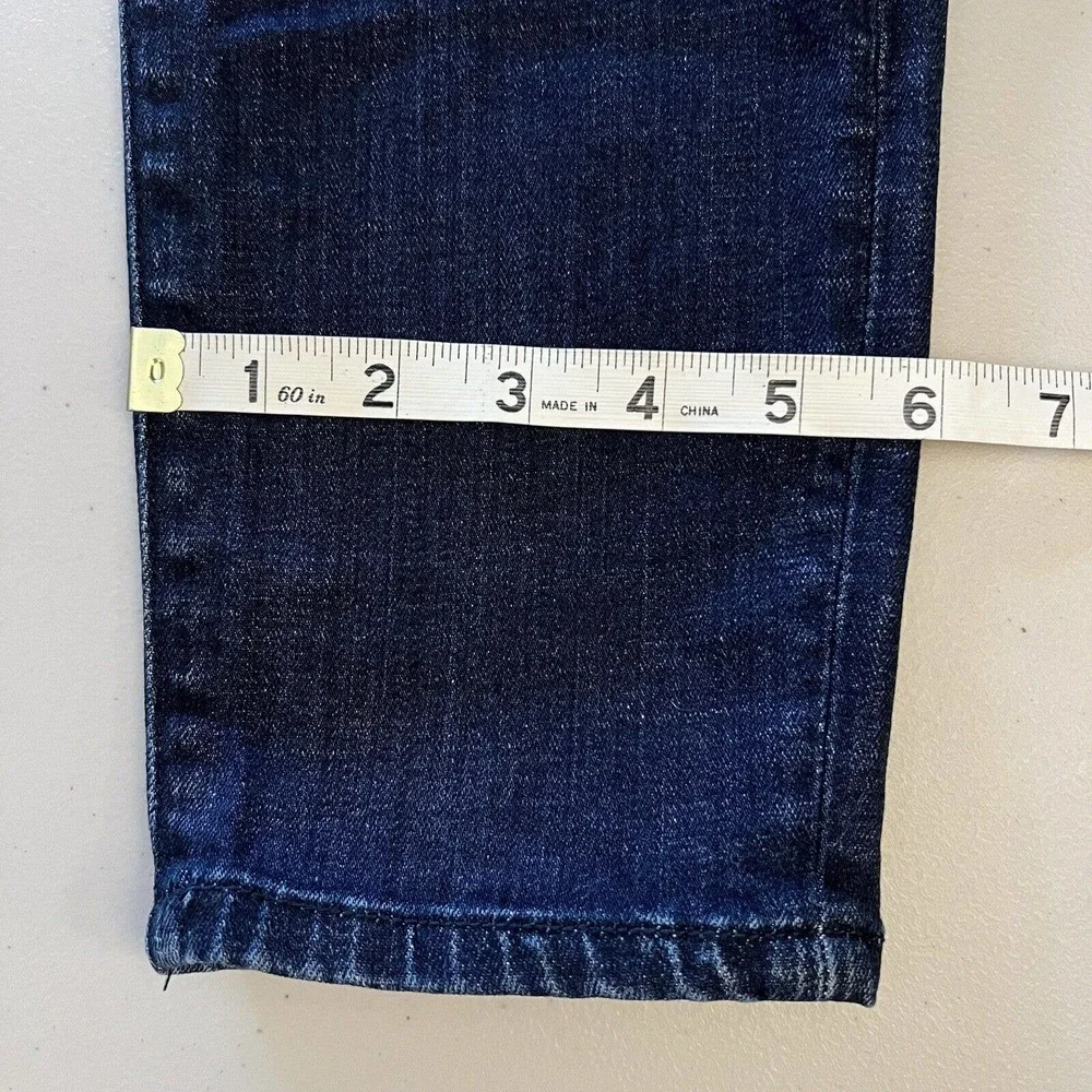 Good American Womens 16 Good Legs High Rise Crop Stretch Denim Blue Jeans‎